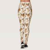 Cool Elegant Brown Deer French Toile Leggings (Achterkant)