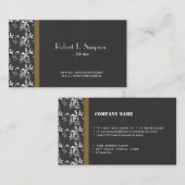 cool, elegant eenvoudig demastisch visitekaartje (Voorkant / Achterkant)