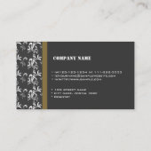 cool, elegant eenvoudig demastisch visitekaartje (Achterkant)