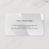 Cool Elegant Faux Silver Geometric Makeup Artist Visitekaartje (Achterkant)