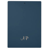 Cool Elegant Girly Roos Dark Blue Striped Klembord (Achterkant)