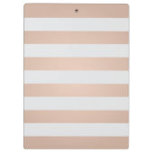 Cool Elegant Girly Roos Light Grey Striped Klembord (Achterkant)