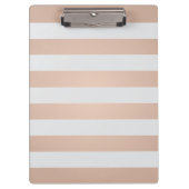 Cool Elegant Girly Roos Light Grey Striped Klembord (Voorkant)