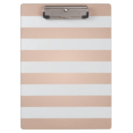 Cool Elegant Girly Roos Light Grey Striped Klembord