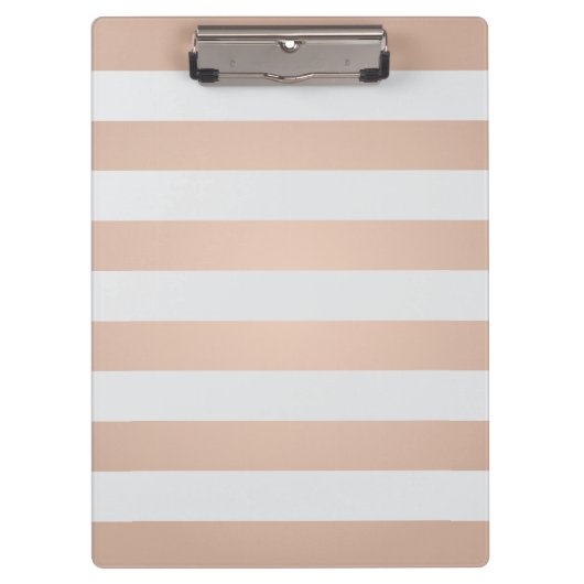 Cool Elegant Girly Roos Light Grey Striped Klembord (Voorkant)