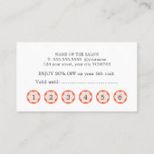Cool Elegant Grijs Pastel Circle Bold Salon Klantenkaartje (Achterkant)