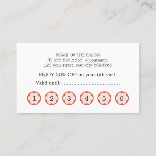 Cool Elegant Grijs Pastel Circle Bold Salon Klantenkaartje (Achterkant)