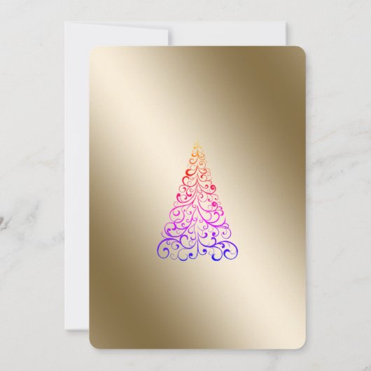 Cool Elegant kerstboom in kerst Kaart (Achterkant)