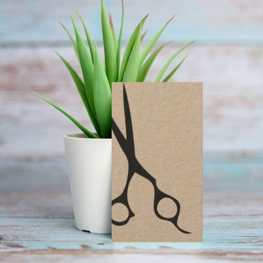 Cool Elegant Kraft Black Scissors Haar Visitekaartje