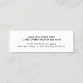 Cool Elegant Kraft Paper Black Scissor Haarstylist Mini Visitekaartje (Achterkant)