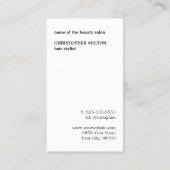 Cool Elegant Kraft Paper Black Scissor Haarstylist Visitekaartje (Achterkant)