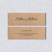 Cool Elegant Kraft Paper Handwriting Consultant Mini Visitekaartje