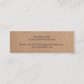Cool Elegant Kraft Paper Handwriting Consultant Mini Visitekaartje (Achterkant)