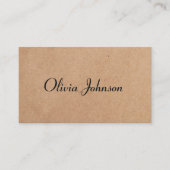 Cool Elegant Kraft Paper Handwriting Consultant Visitekaartje (Voorkant)