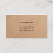 Cool Elegant Kraft Paper Roze Consultant Visitekaartje (Achterkant)