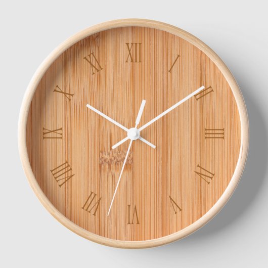 Cool elegant lichtbruin bamboe roman getallen (Voorkant)