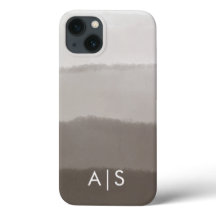 Cool Elegant Monogrammed Initialen Davy Grey Ombre