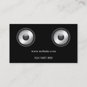 Cool Elegant Music Speaker-ontwerp Visitekaartje (Achterkant)