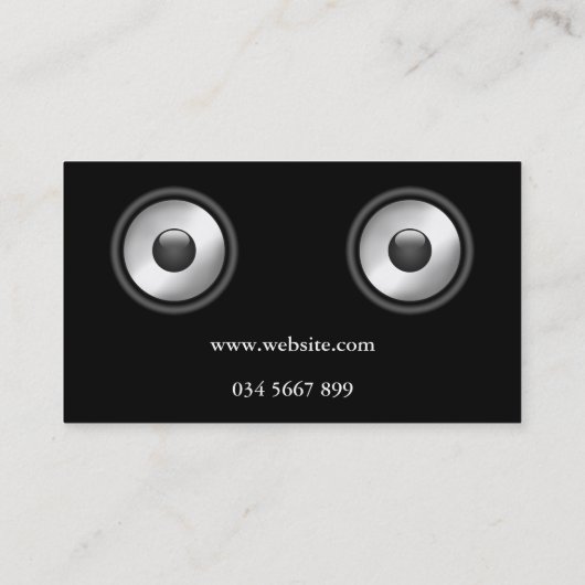 Cool Elegant Music Speaker-ontwerp Visitekaartje (Achterkant)