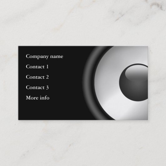 Cool Elegant Music Speaker-ontwerp Visitekaartje (Voorkant)