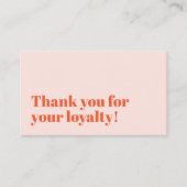 Cool Elegant Pastel Bold Salon Klantenkaartje (Voorkant)