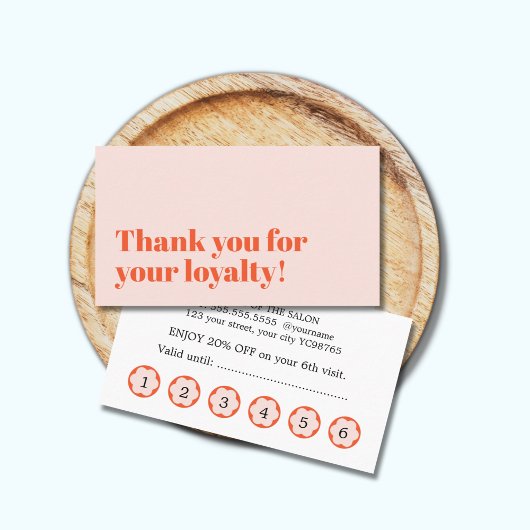 Cool Elegant Pastel Bold Salon Klantenkaartje