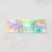 Cool Elegant Professional Hearts Holographic Klantenkaartje (Voorkant)