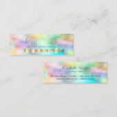 Cool Elegant Professional Hearts Holographic Klantenkaartje (Voorkant / Achterkant)