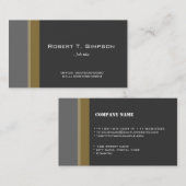cool, elegant professioneel zwart/grijs profiel visitekaartje (Voorkant / Achterkant)