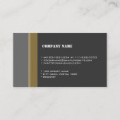cool, elegant professioneel zwart/grijs profiel visitekaartje (Achterkant)