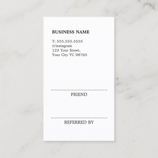 Cool Elegant Roze Rood Vet Schoonheidssalon Aanbevelingskaartje (Achterkant)