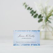 Cool Elegant Swirls Blue Visitekaartje (Staand voorkant)