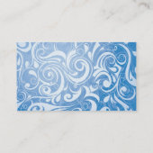 Cool Elegant Swirls Blue Visitekaartje (Achterkant)