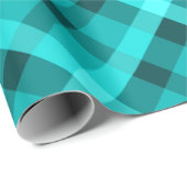 Cool Elegant Turquoise geruite inpakpapier (Rol Hoek)