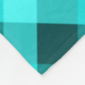 Cool Elegant Turquoise Plaid Grote Fleece Deken (Hoek)