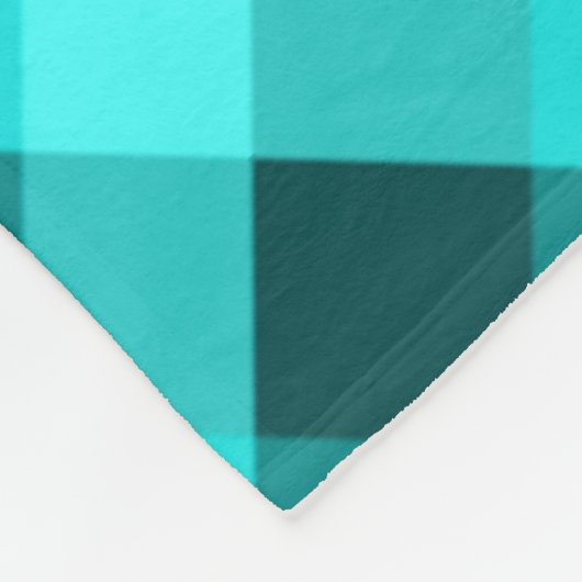 Cool Elegant Turquoise Plaid Grote Fleece Deken (Hoek)