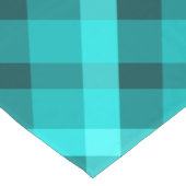 Cool Elegant Turquoise Plaid Grote Tafelloper (Hoek)