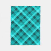 Cool Elegant Turquoise Plaid Kleine Fleece Deken (Voorkant)