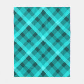 Cool Elegant Turquoise Plaid Medium Fleece Deken (Voorkant)