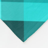 Cool Elegant Turquoise Plaid Medium Fleece Deken (Hoek)