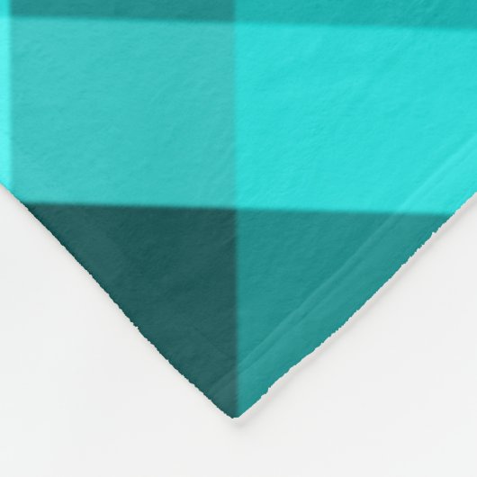Cool Elegant Turquoise Plaid Medium Fleece Deken (Hoek)