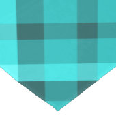 Cool Elegant Turquoise Plaid Medium Tafelloper (Hoek)