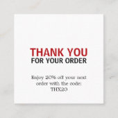 Cool Elegant Vet Rood Bedankt Card Coupon (Voorkant)