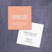 Cool Elegant Vetgedrukte Zalm Bedankt Card Coupon