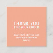 Cool Elegant Vetgedrukte Zalm Bedankt Card Coupon (Voorkant)