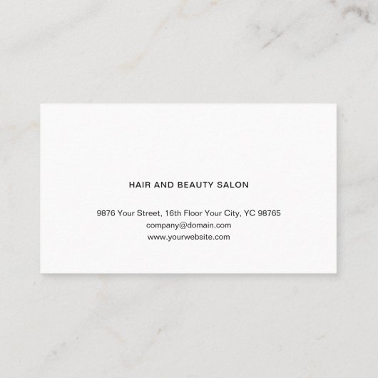 Cool Elegant Wit Faux Zilver Schaar Haar Visitekaartje