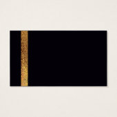 Cool Elegant Zwart/Goud Modern Retro Save-the-Date Visitekaartje (Achterkant)