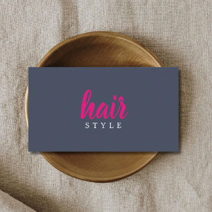 Cool Elegante Blauwe Roze Witte Haarstylist Visitekaartje
