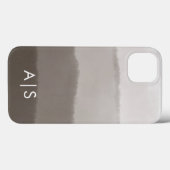 Cool Elegante Gemonogrammeerde Initialen Davy Grij Case-Mate iPhone Case (Achterkant (horizontaal))
