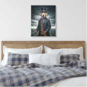 Cool Elegante Victoriaans Steampunk Labrador Dog A Canvas Afdruk (Insitu (Slaapkamer))